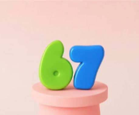 Jumbo Squishy Colorful Number 6 & 7 Squishies
